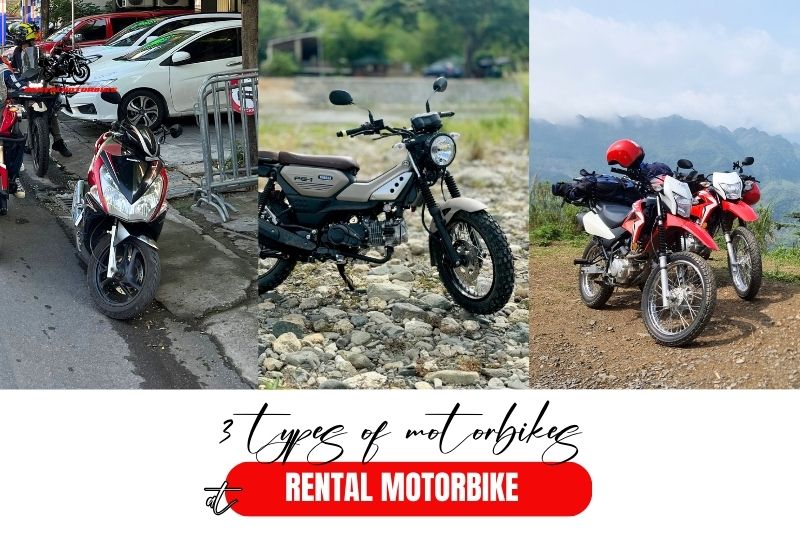 3 types of motorbikes for rent at Rental Motorbike