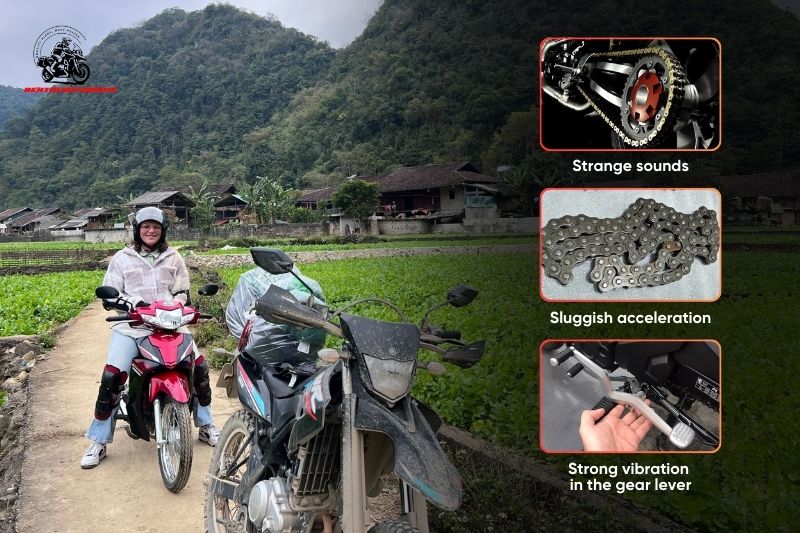 Warning signs your motorcycle chain is loose