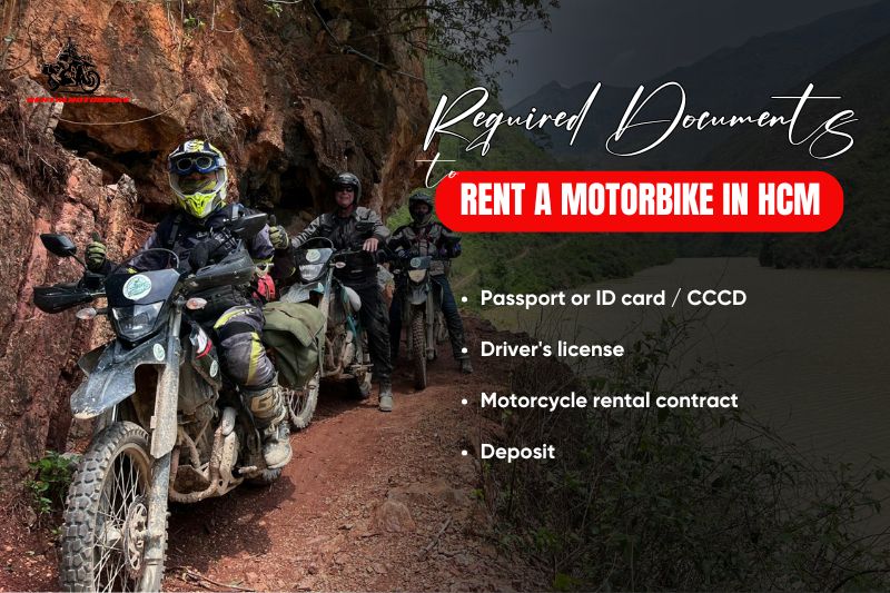 What documents are required to rent a motorcycle in HCM?
