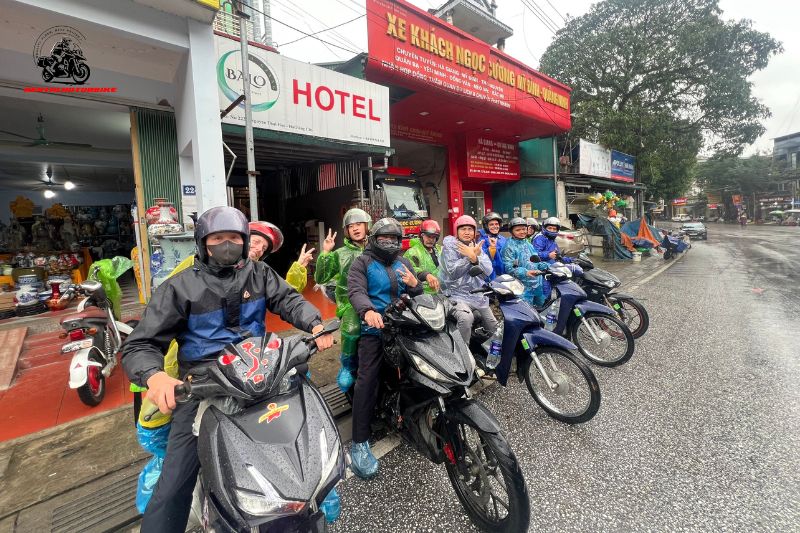 Wearing a helmet is mandatory when riding a motorbike
