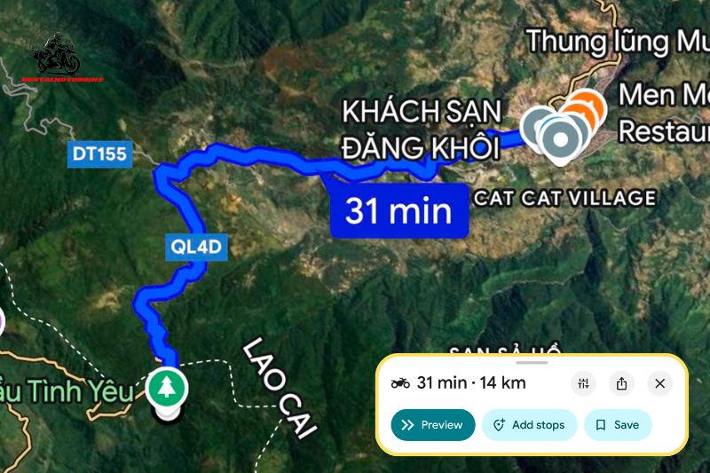 The Sapa to Fansipan motorbike route