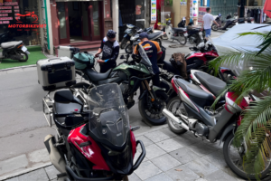 Motorcycle preparation for a sapa motorbike tour from hanoi